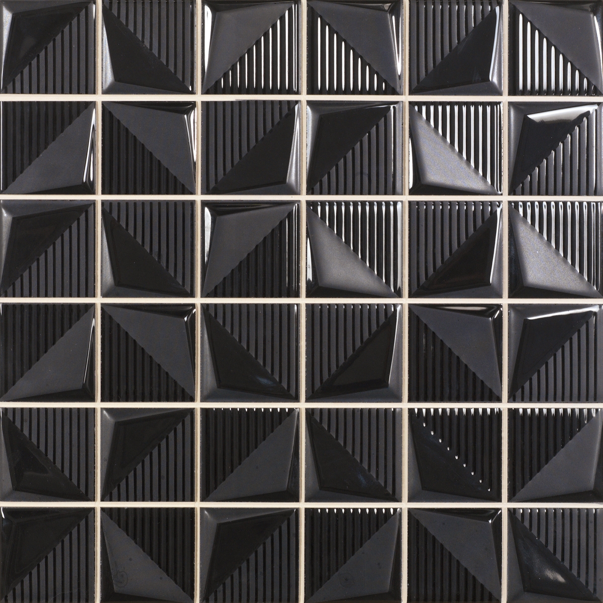 Mosaico Albi Negro  30X30