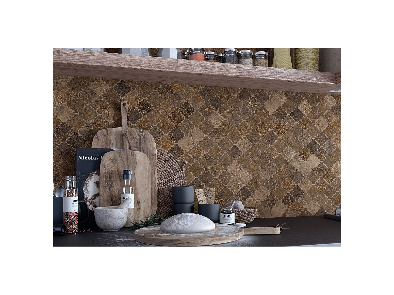 Mosaico Nahua Caldera 30x30