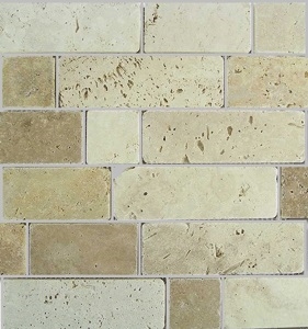 Mosaico Travertino Brick 30,5X30,5