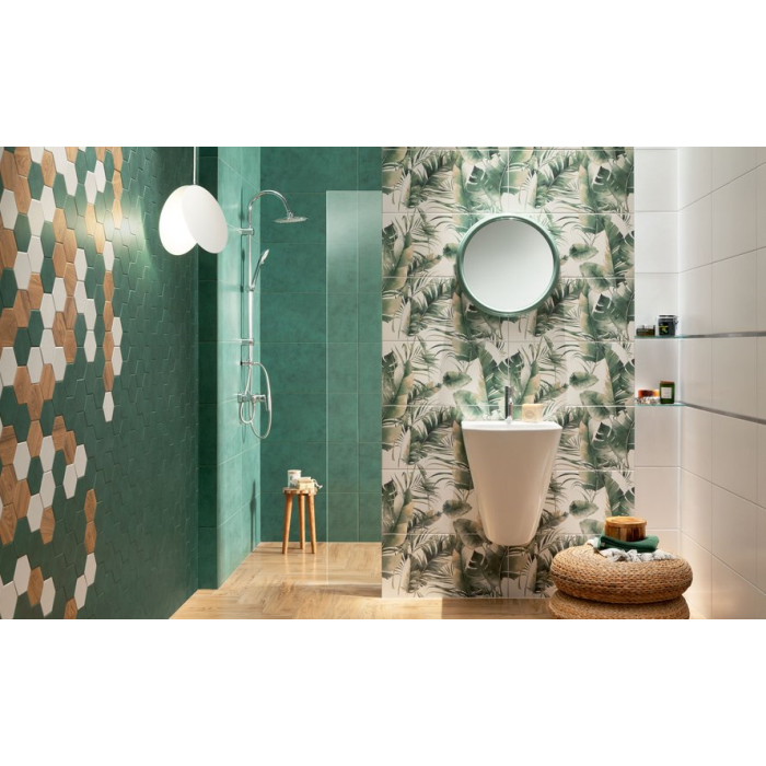 Obklad  Burano Green Hex Mat Rektifikovaný 11X12,5