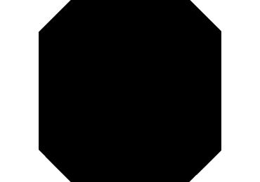 Octogono Negro 31x31