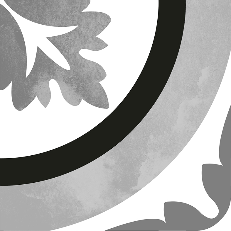 Ornamental Black & White 20x20