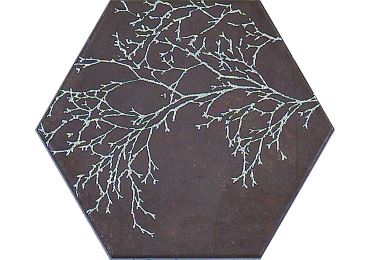 Ozone Brown Decor Hexagon 25x29