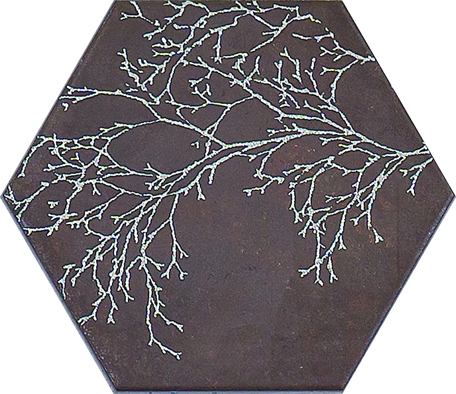 Ozone Brown Decor Hexagon 25x29