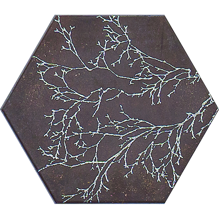 Ozone Brown Decor Hexagon 25x29
