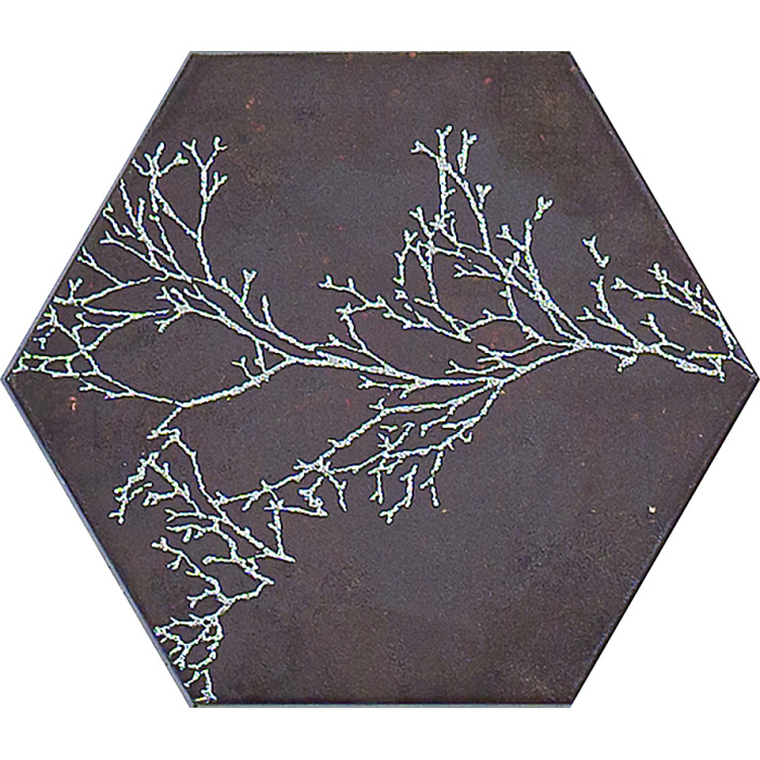 Ozone Brown Decor Hexagon 25x29