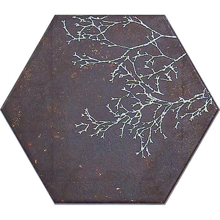 Ozone Brown Decor Hexagon 25x29