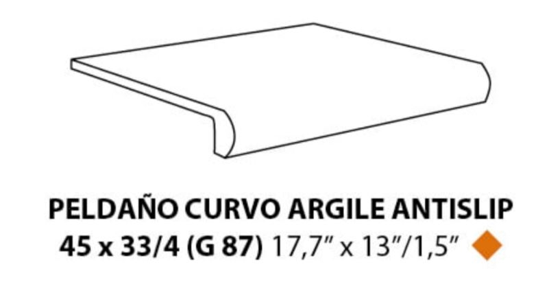 Peld.Curvo Argile Palermo Antislip 45x33
