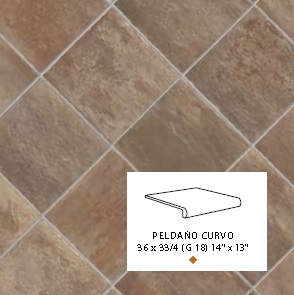 Peldano Curvo Boston South 33x36