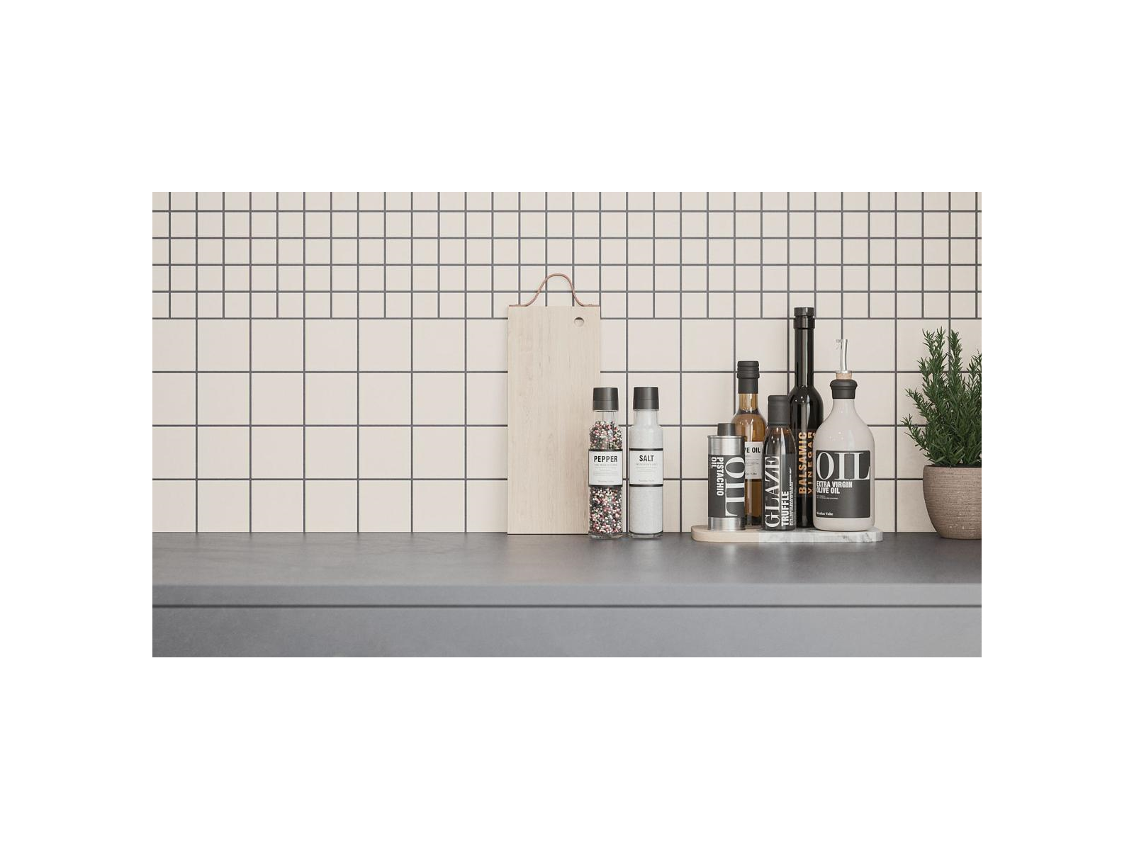 Raster Grid M Off White 15X15