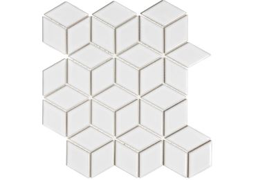 Rhombus White Glossy 26,6X30,5