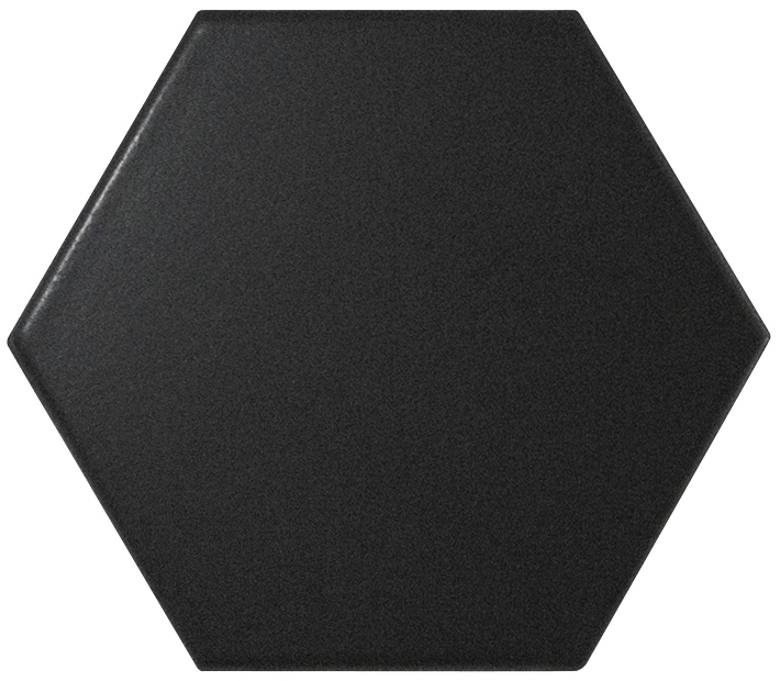 Scale Hexagon Black Matt 12,4X10,7