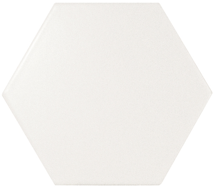 Scale Hexagon White Matt 12,4X10,7