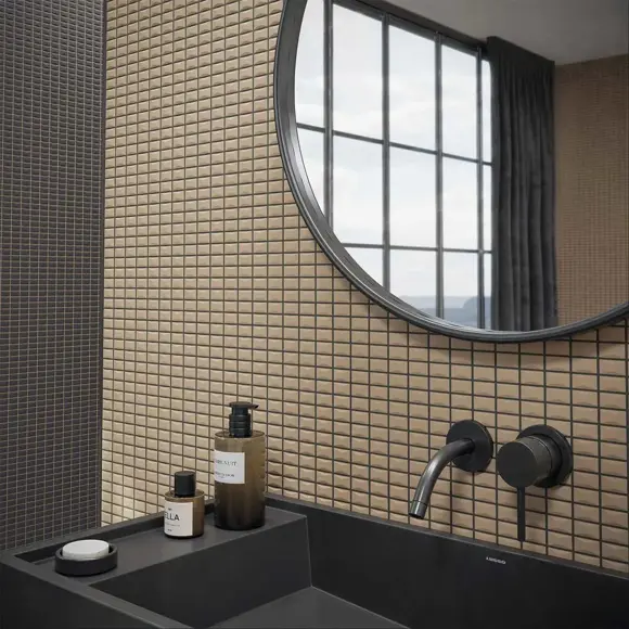 Barevná mozaiková koupelna 3D Bars