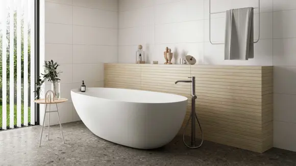 Koupelna imitace dřevo kámen Argenta