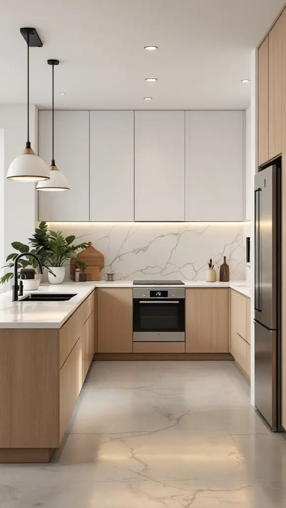 Kuchyně imitace mramor Azuvi