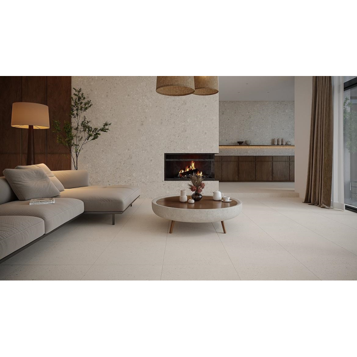 Small Terrazzo Stone Cold Grey Mat Rektifikovaná 60X120