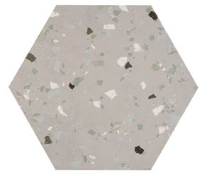 South Grey Natural Hexagon 25x29