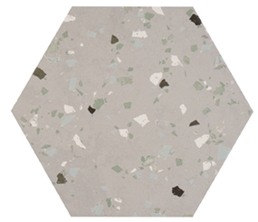 South Grey Natural Hexagon 25x29