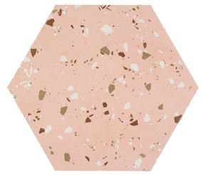 South Pink Natural Hexagon 25x29