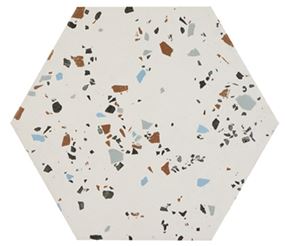South White Natural Hexagon 25x29