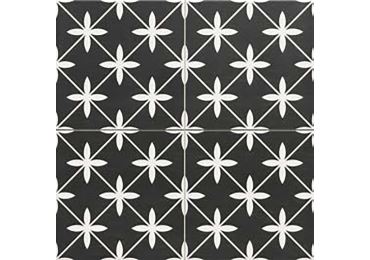 Star Black 45x45, retro obklad a dlažba