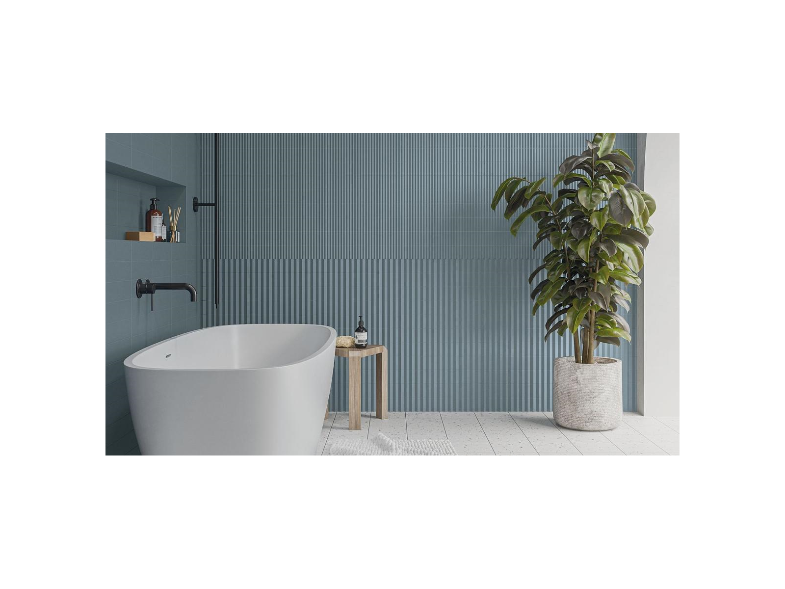 Stripes Liso XL Dove Matt 7,5X30