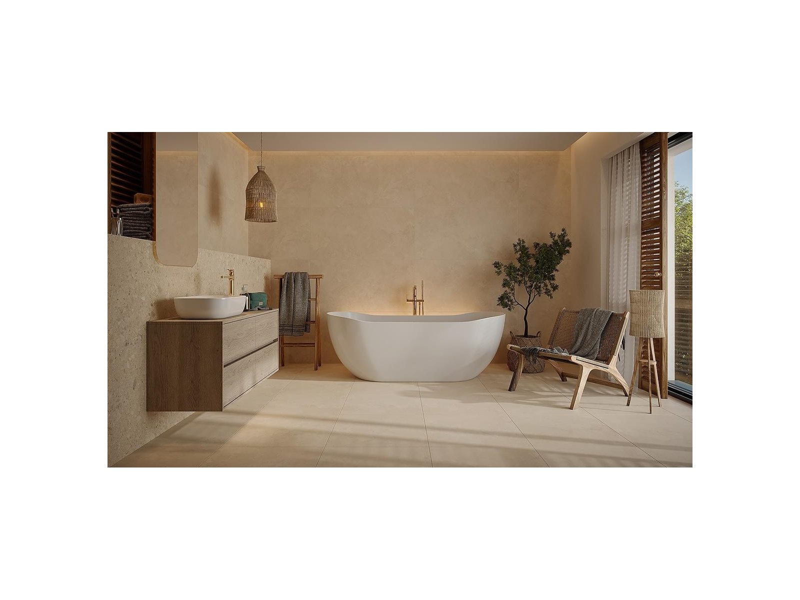 Strong Concrete Warm Beige Mat Rektifikovaná 60X60