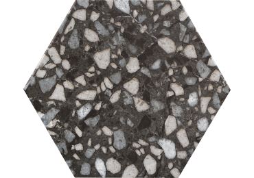 Terazzo Black Hex 23X27