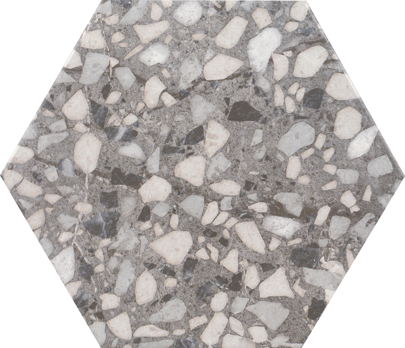 Terazzo Grey Hex 23X27