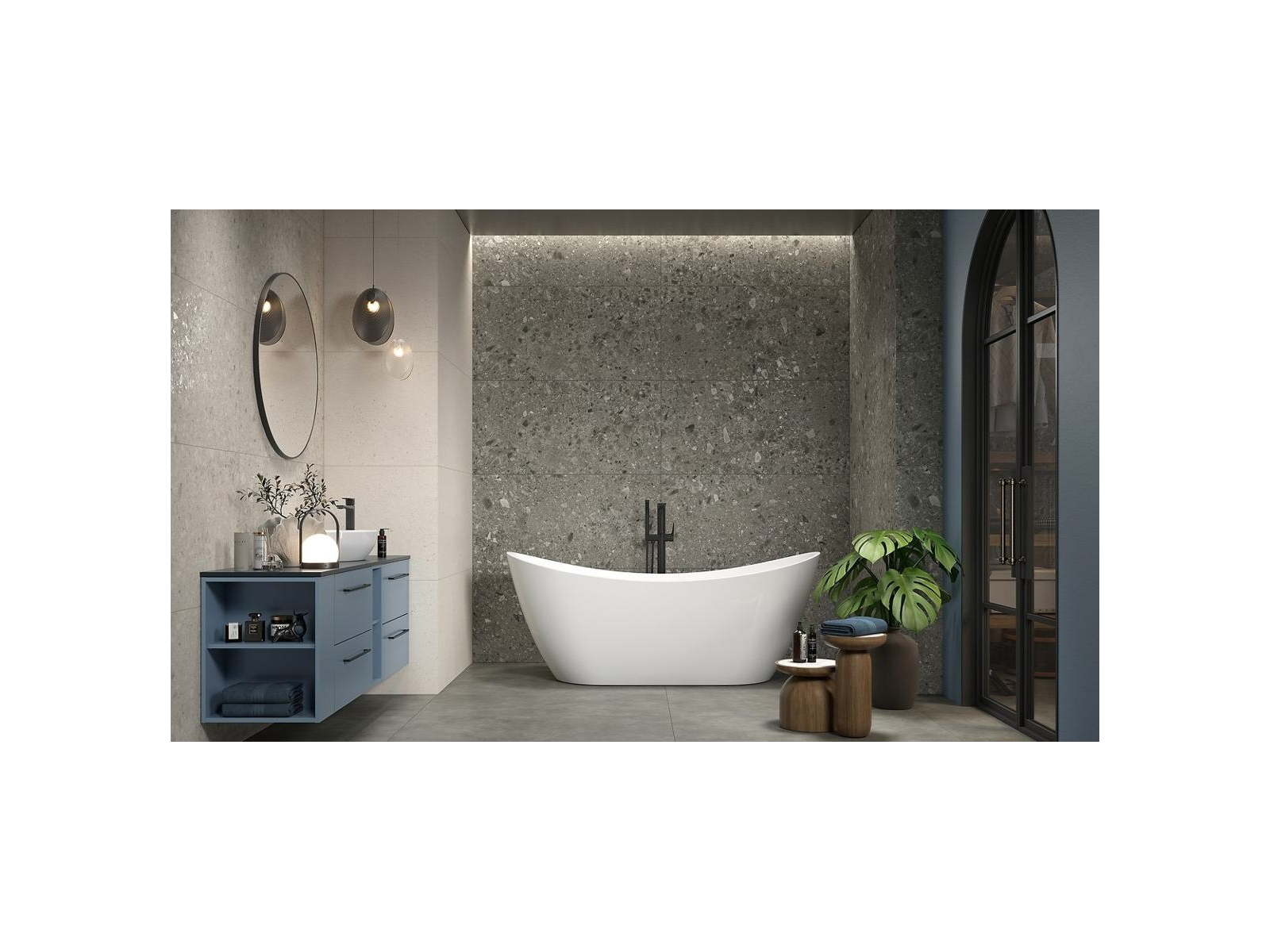 Terrazzo Stone Warm Beige Mat Rektifikovaná 60X60