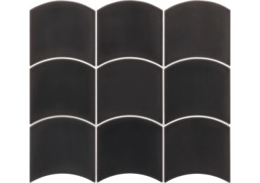 Wave Black 12X12
