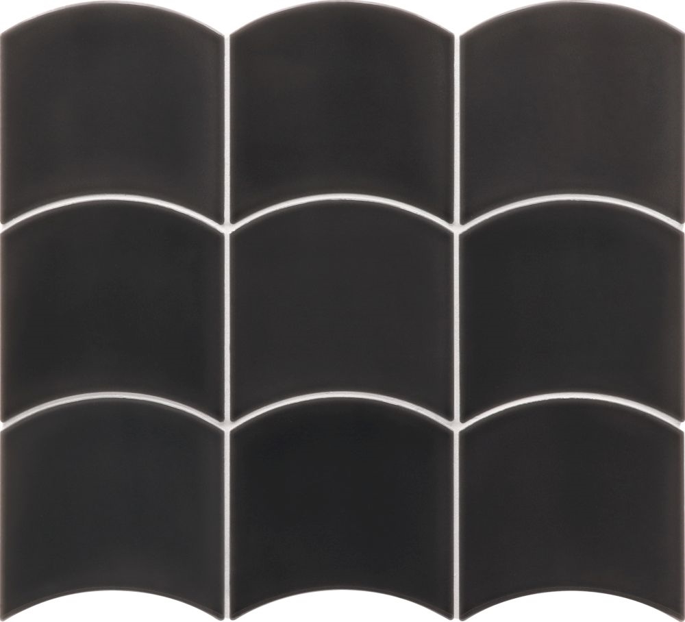 Wave Black 12X12