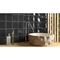 Wave Black 12X12