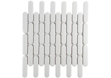 White Glossy Oval 30X30