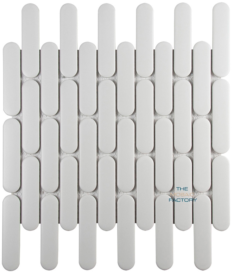 White Mat Oval 30X30