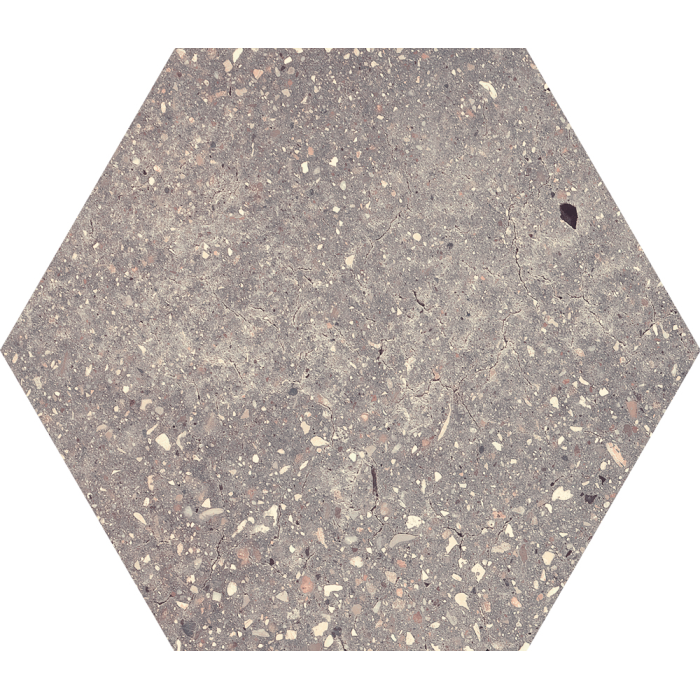 Wind Grey Natural Hexagon 25x29