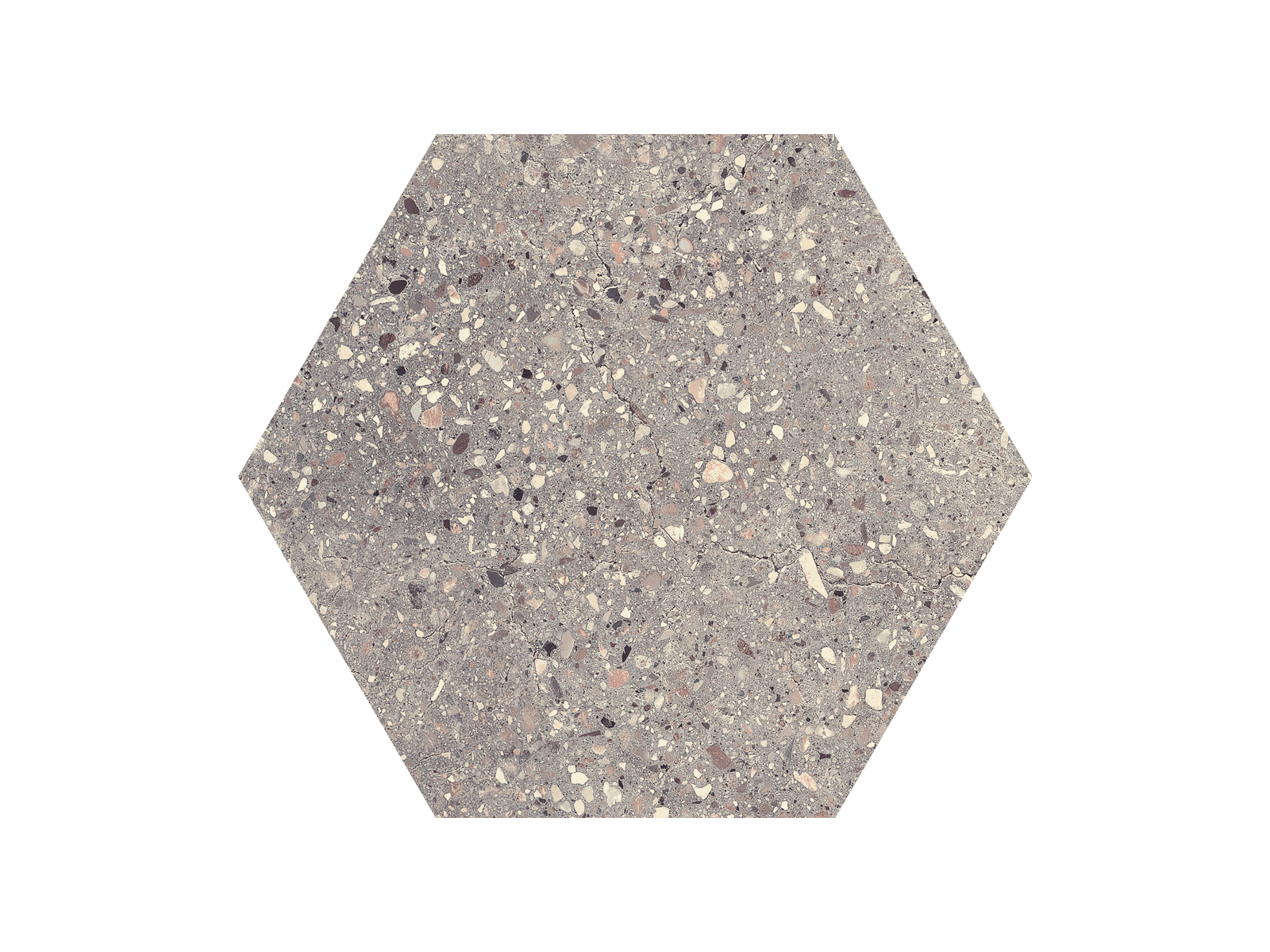 Wind Grey Natural Hexagon 25x29