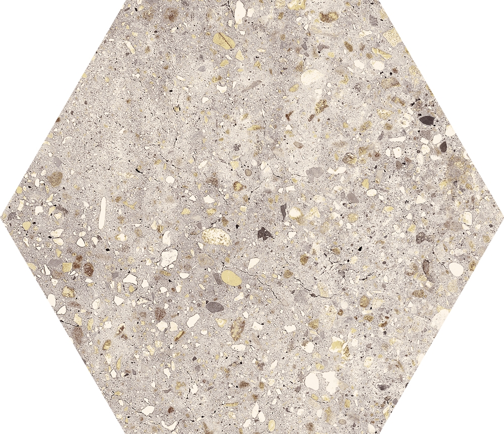 Wind Ivory Natural Hexagon 25x29