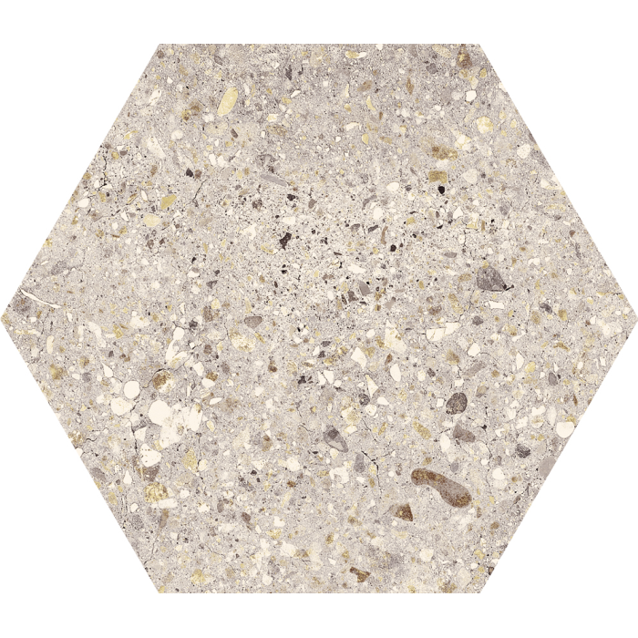Wind Ivory Natural Hexagon 25x29