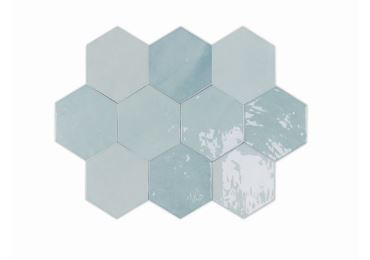 Zellige Hexa Aqua 10.8X12.4
