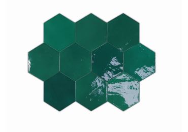 Zellige Hexa Emerald 10.8X12.4