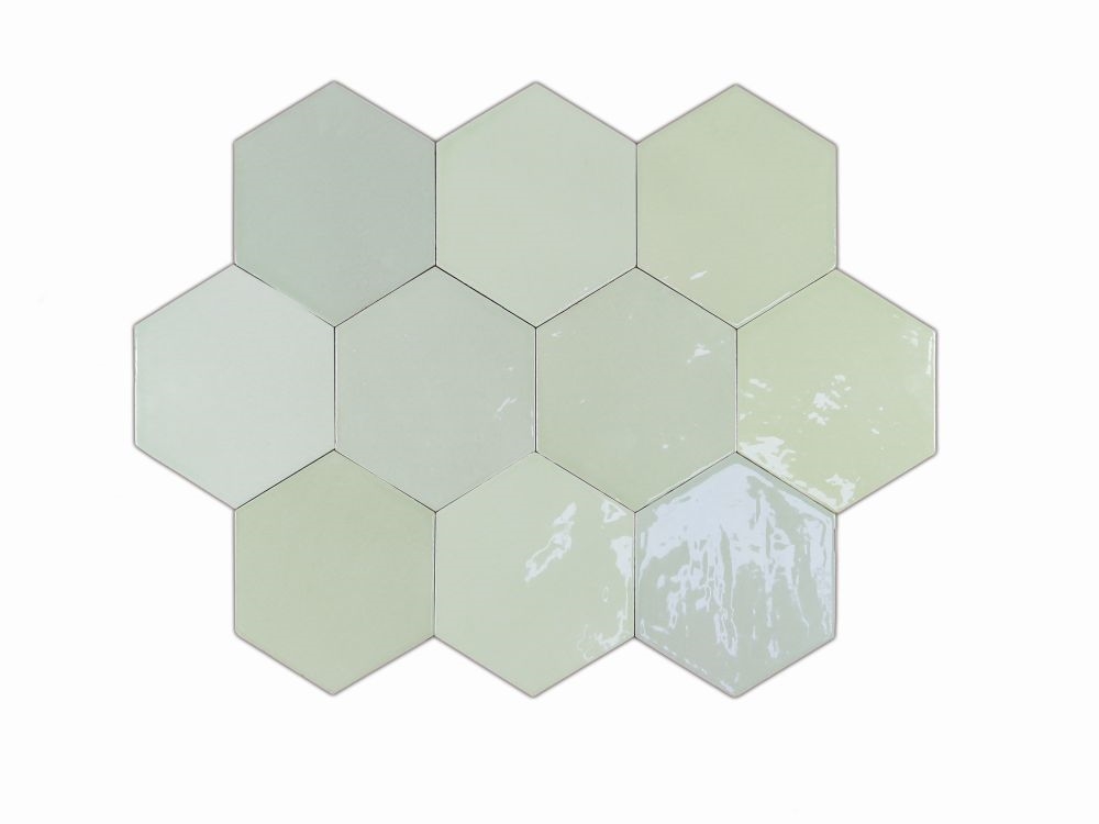 Zellige Hexa Mint 10.8X12.4