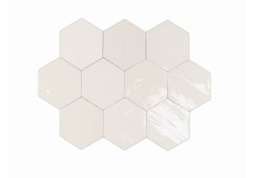 Zellige Hexa White 10.8X12.4