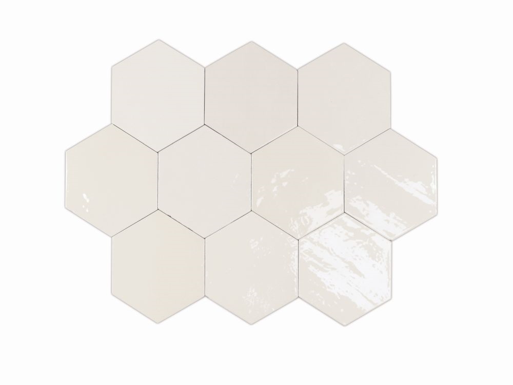 Zellige Hexa White 10.8X12.4