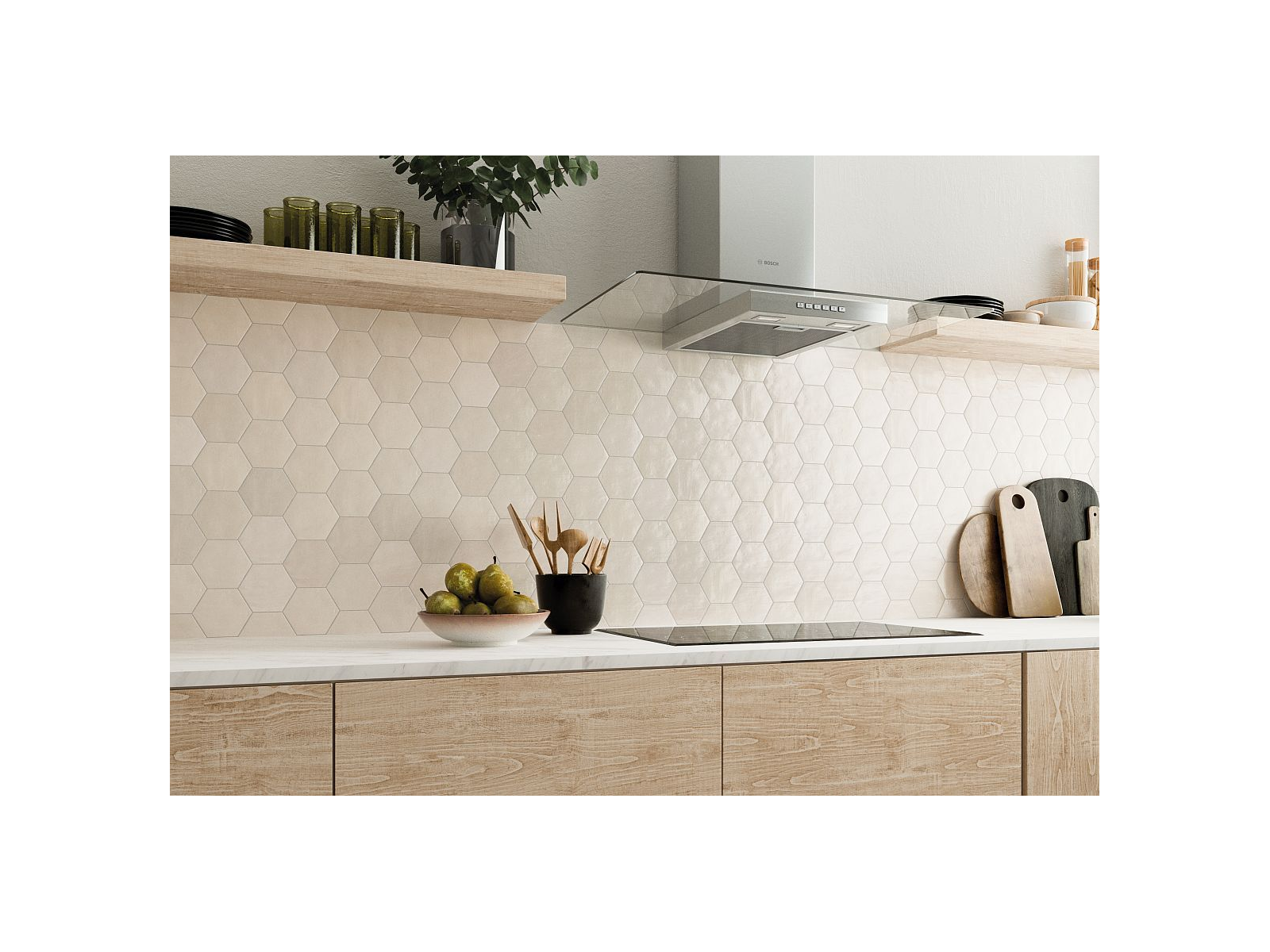 Zellige Hexa White 10.8X12.4
