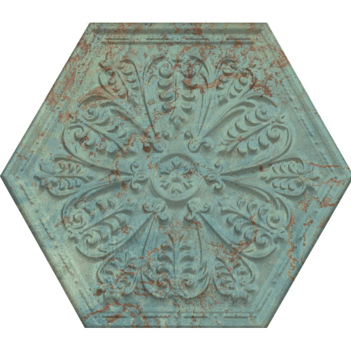 Zinc Green Mix Decor hexagon 25x29