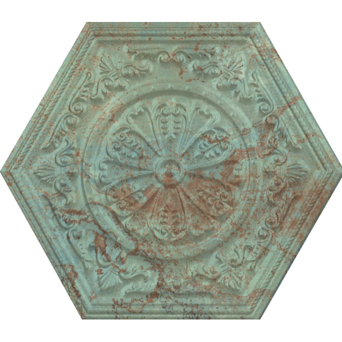 Zinc Green Mix Decor hexagon 25x29