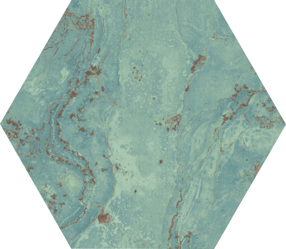 Zinc Green Natural Hexagon 25x29