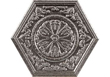 Zinc Silver Mix Decor Hexagon 25x29
